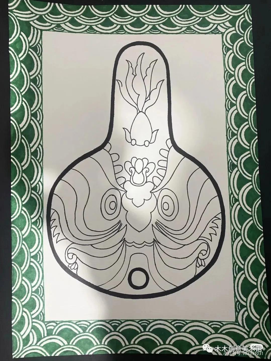 中国传统文化线描装饰，用马克笔将创意进行到底，力画国风绘画