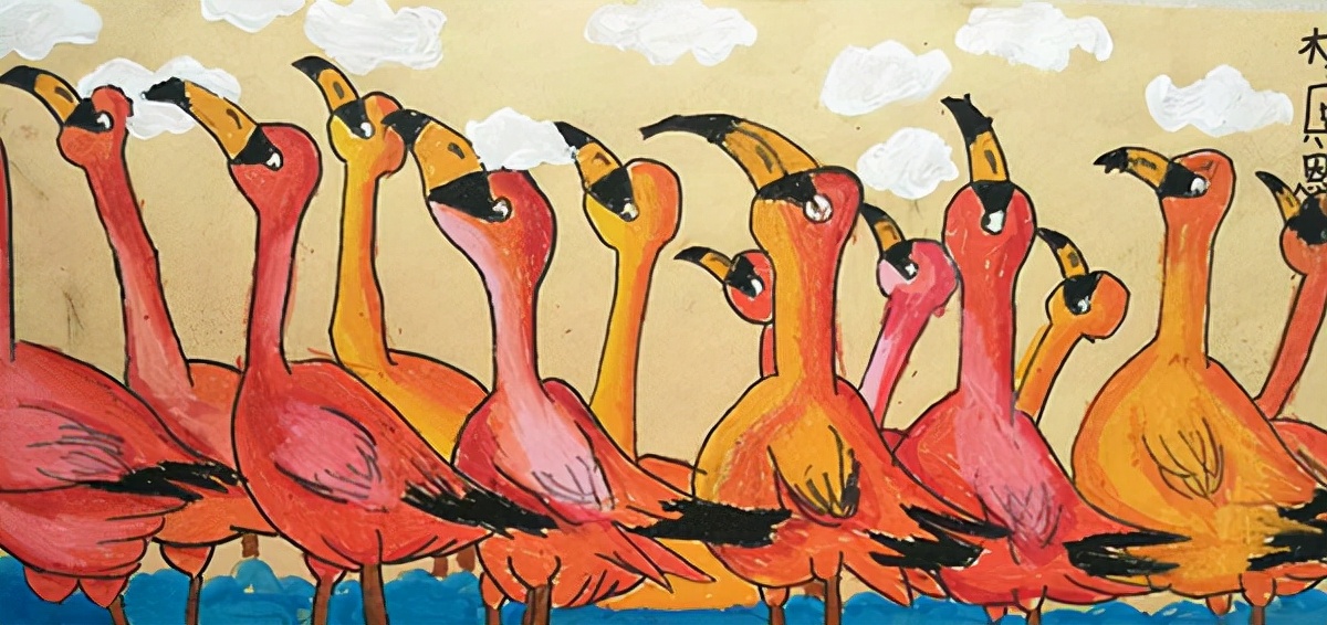 保护动物的简单儿童画熊猫,奇妙的爬行动物儿童画一年级