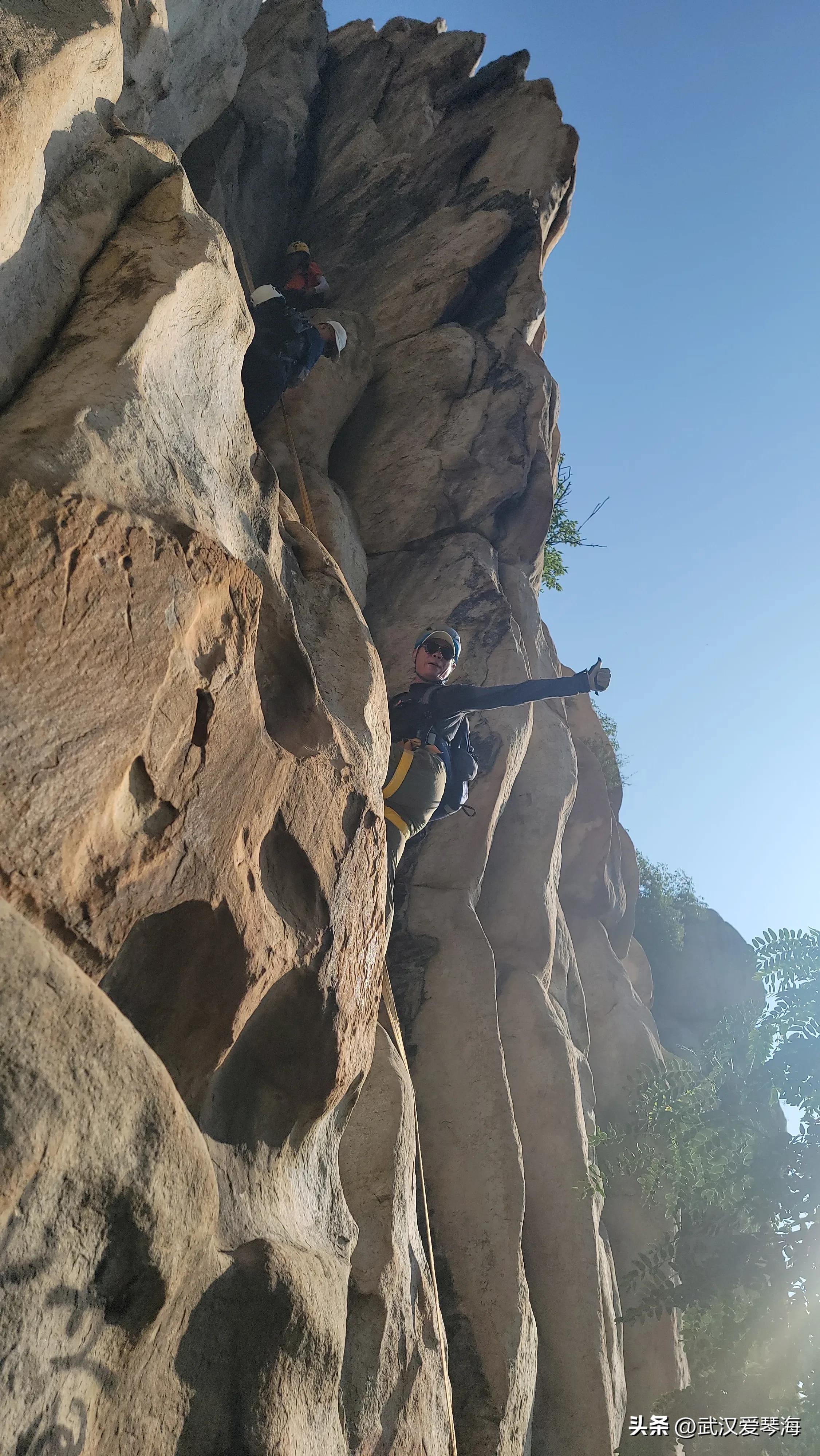 嵩山鱼道鱼脊线全景,嵩山虎头崖攀爬