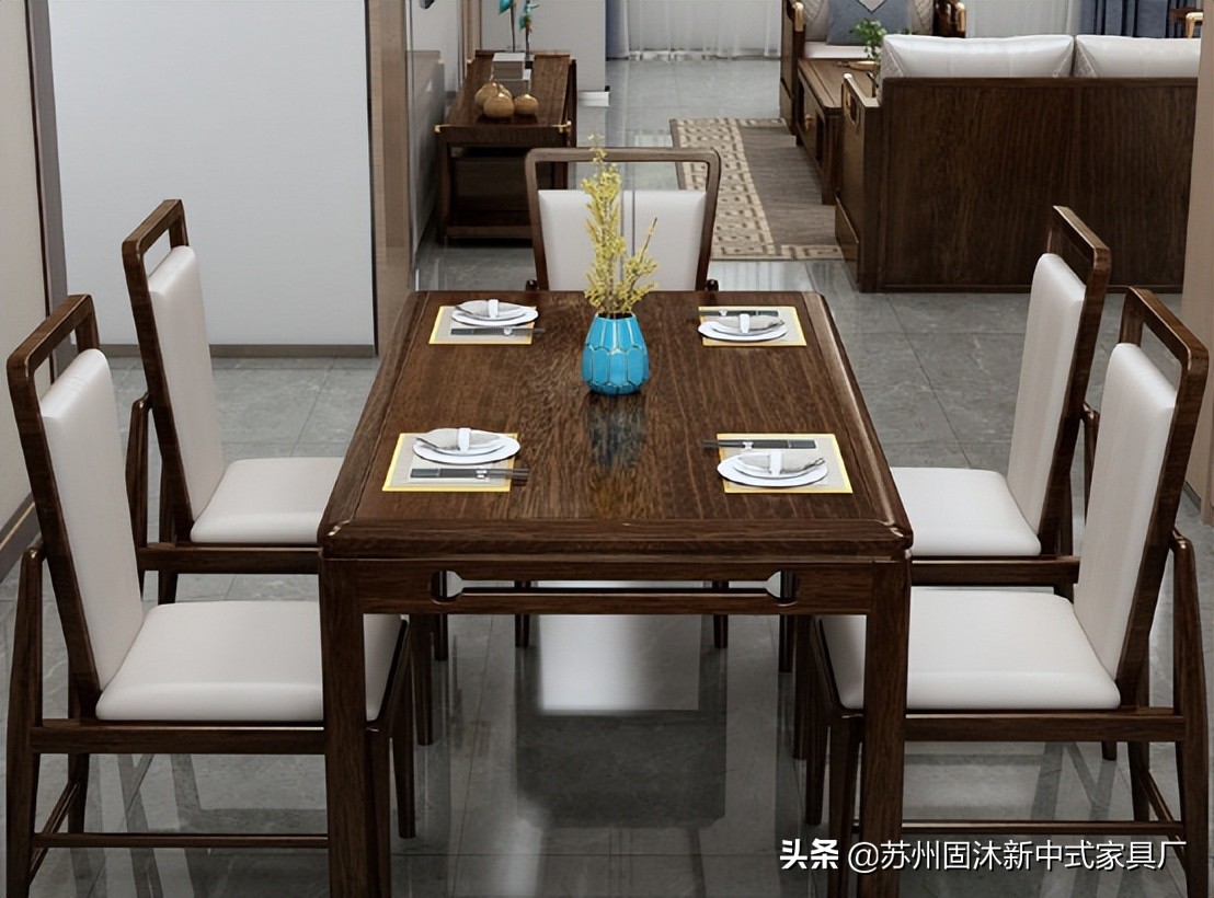 145平中式风格装修红木家具,145新中式三室二厅装修多少钱