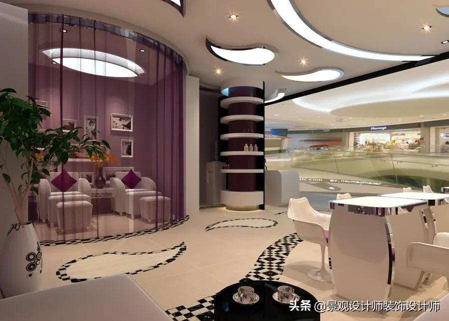 美甲店橱窗设计图片,80平米美甲店设计风格