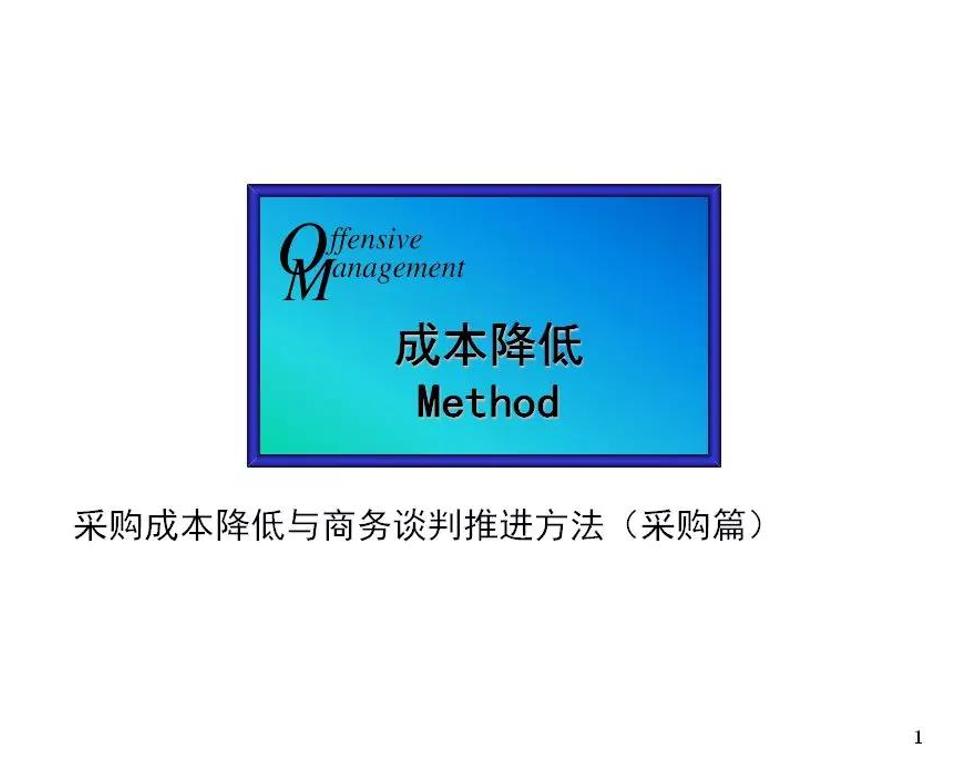 采购成本控制与价格谈判,采购成本分析与议价谈判技巧