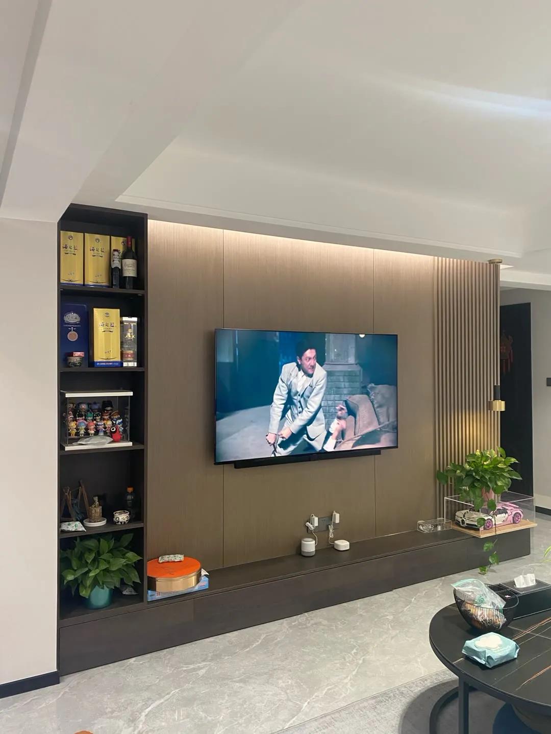 洗衣机柜电视背景墙,最新款电视柜电视背景图