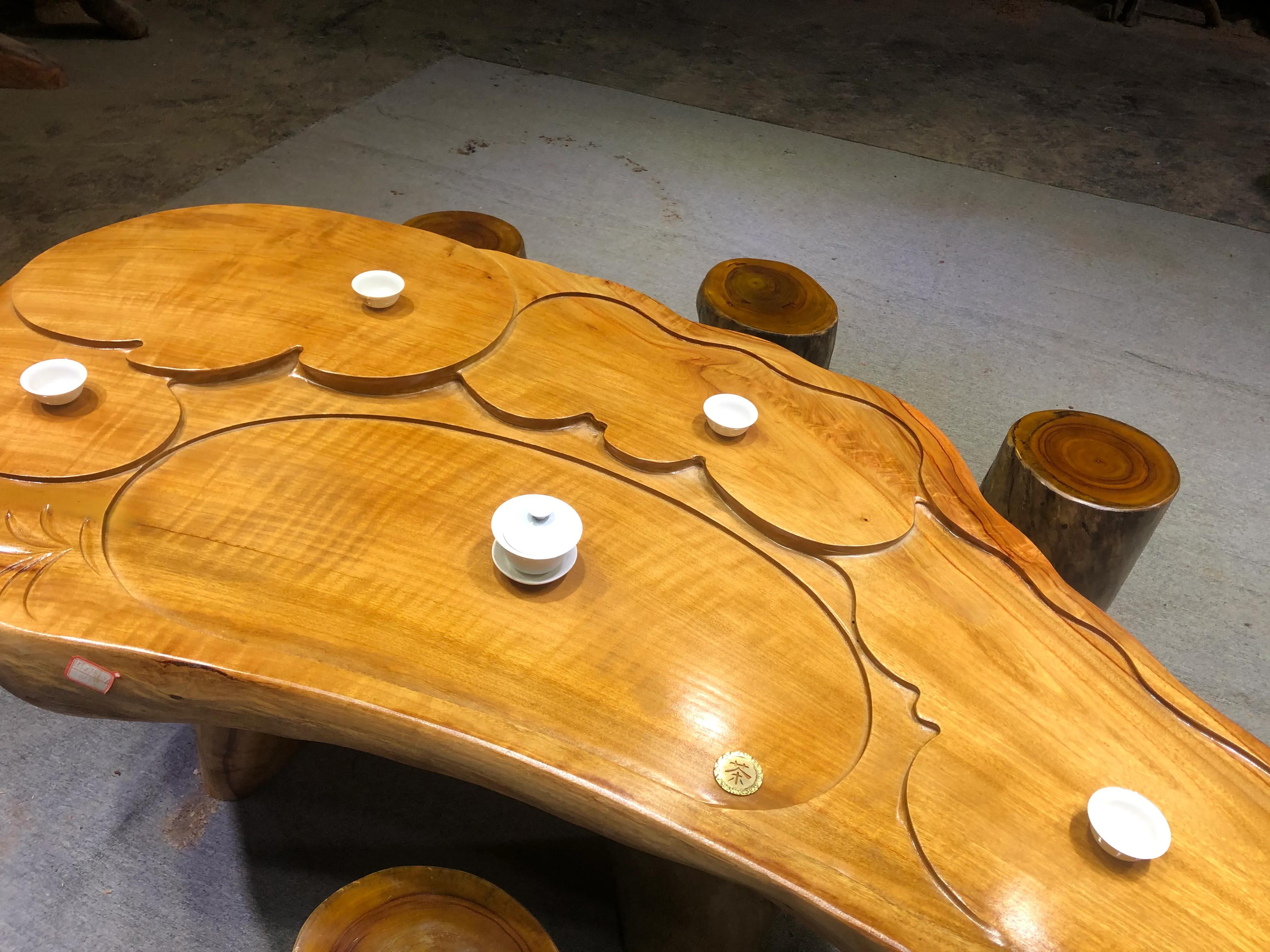 原木树根茶几茶台一体,香樟木小茶台茶几