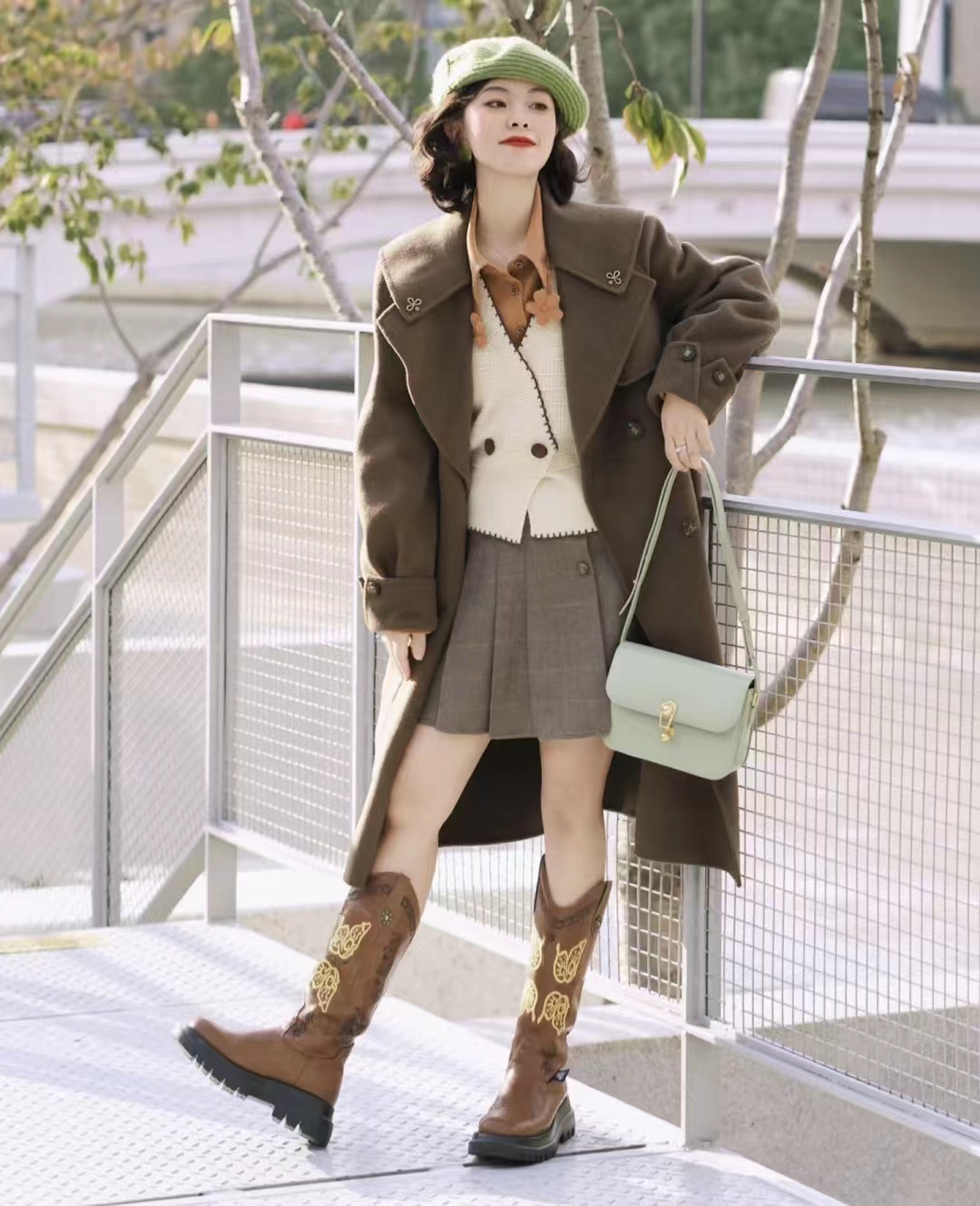 19套长款大衣内搭推荐,层次分明显高显瘦