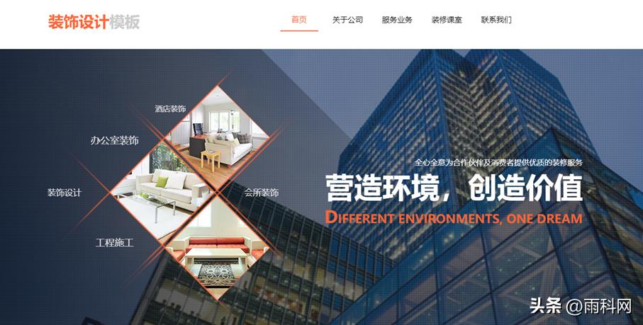 新房装修网站制作,装饰类公司网站建设