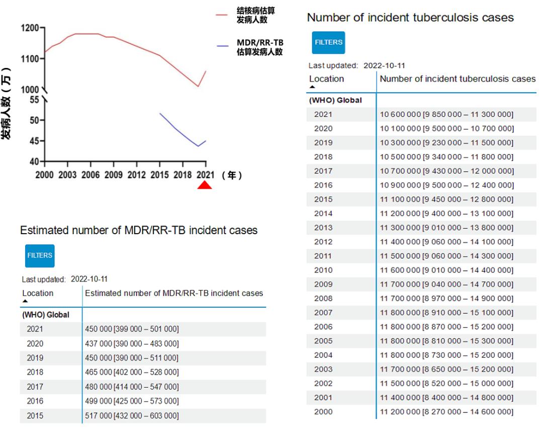 2023年结核病报道,2022年全球结核病报告