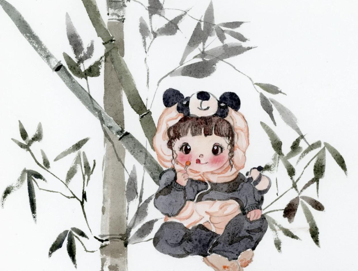 古风小插画q版萌可爱,可爱的古风人物插画