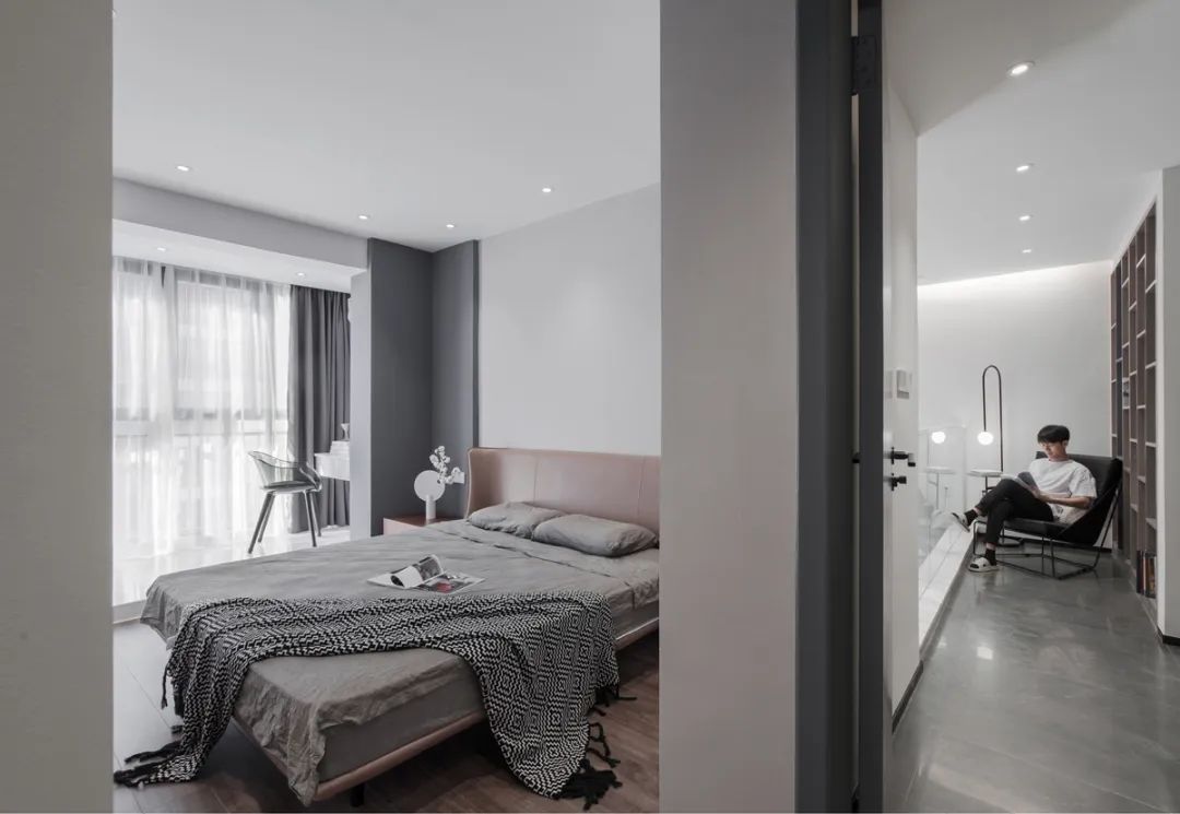 黑白灰现代极简约风格小户型,黑白灰系现代简约复式