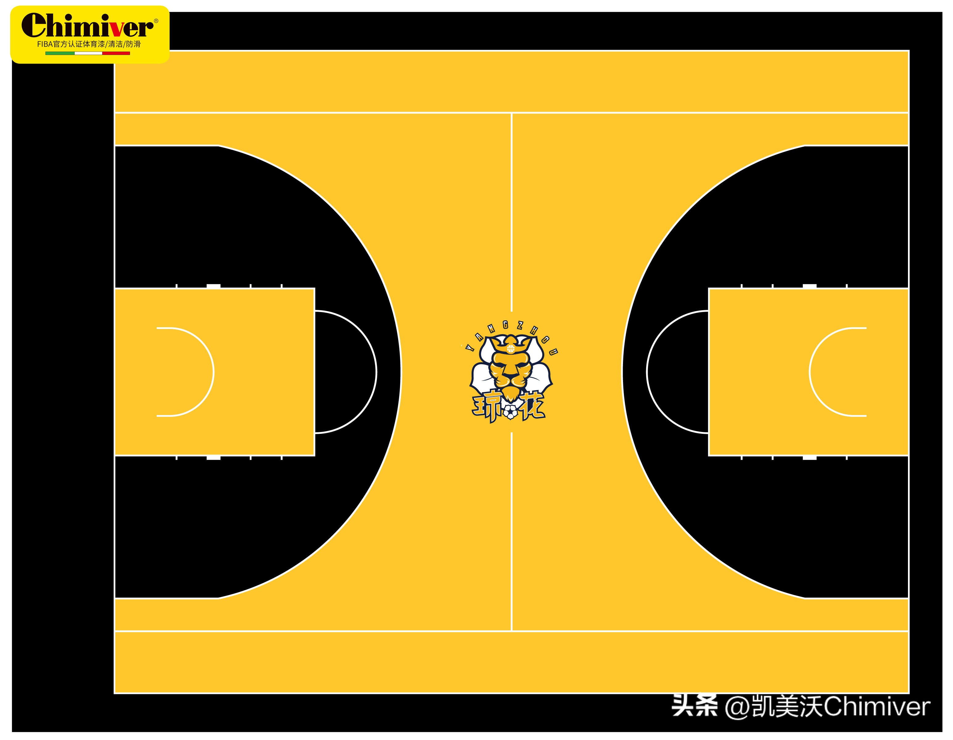 篮球场地板设计,篮球馆木地板配色设计