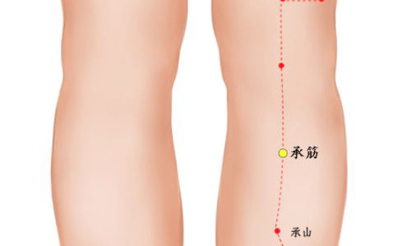 承筋穴主治小腿痛抽筋,承山穴预防治疗痔疮的特效穴