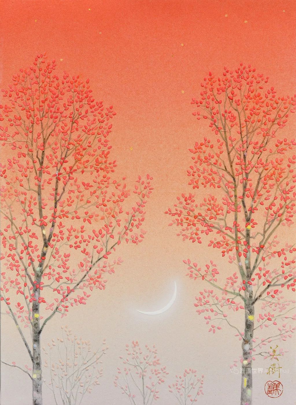 野地美树子手绘油画,日本画家奈良美智作品图