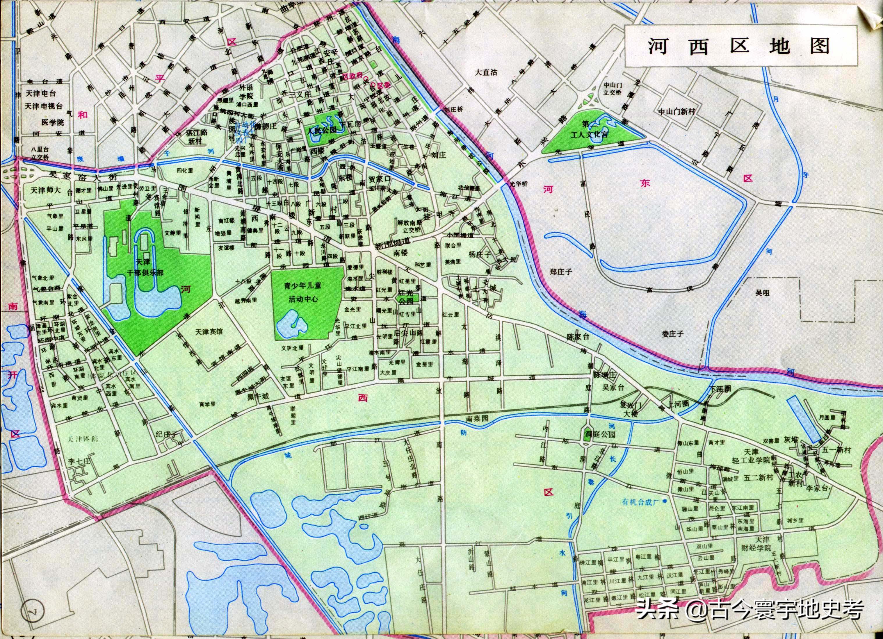 天津市各区行政区划图高清,天津市河东区行政区划图