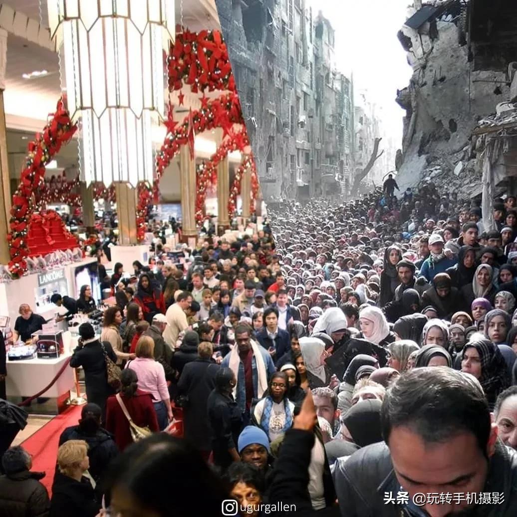 一张照片两个不同人生,一张图两个世界