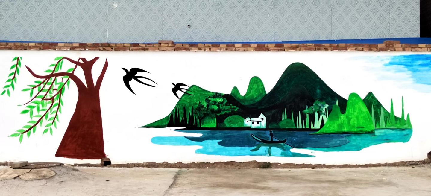 美丽乡村助推乡村振兴墙画,村级乡村振兴墙绘图