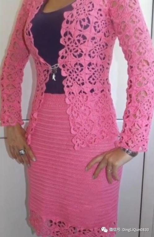 针织钩花外套开衫,钩针开衫外套最新款式图片