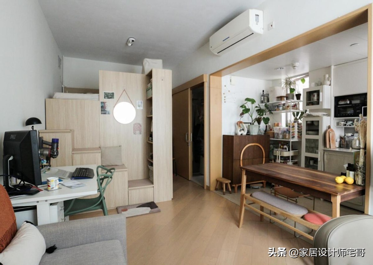 第一次见香港33㎡的房子，1室1厅还有衣帽间，空间利用值得借鉴！