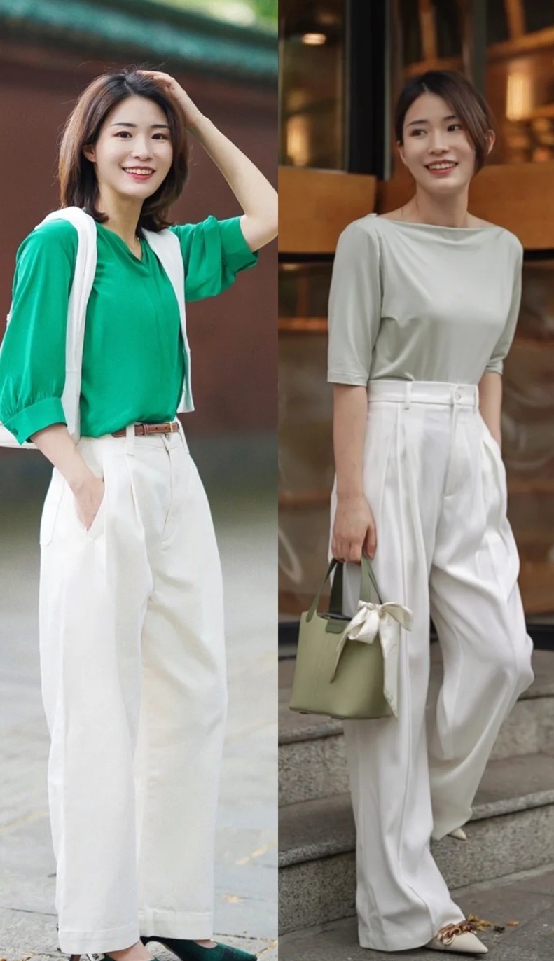 百褶阔腿裤如何搭配气质,阔腿裤一周不重样穿搭