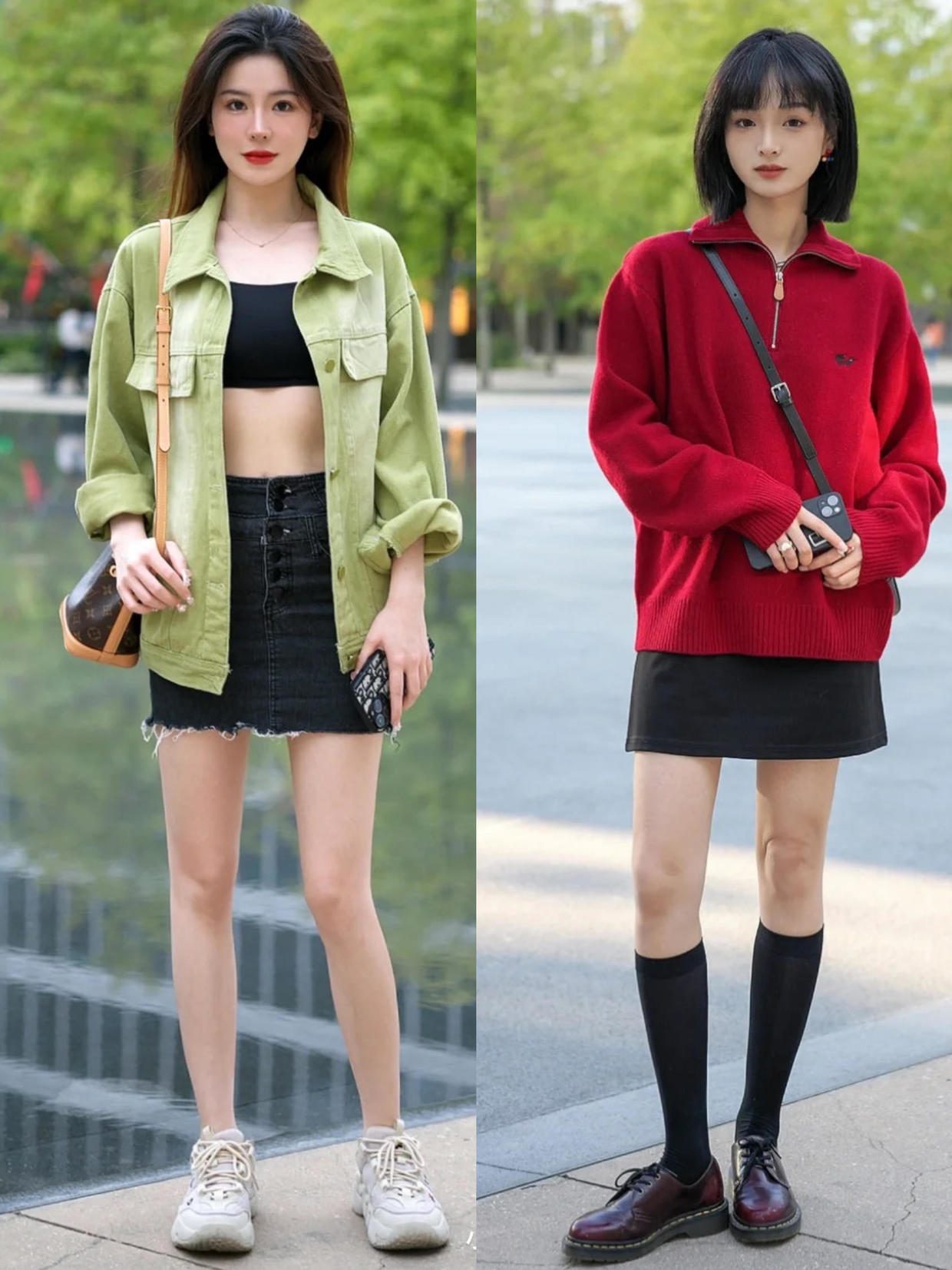 杭州街拍秋季穿搭女,街拍颜值小姐姐的夏日个性穿搭