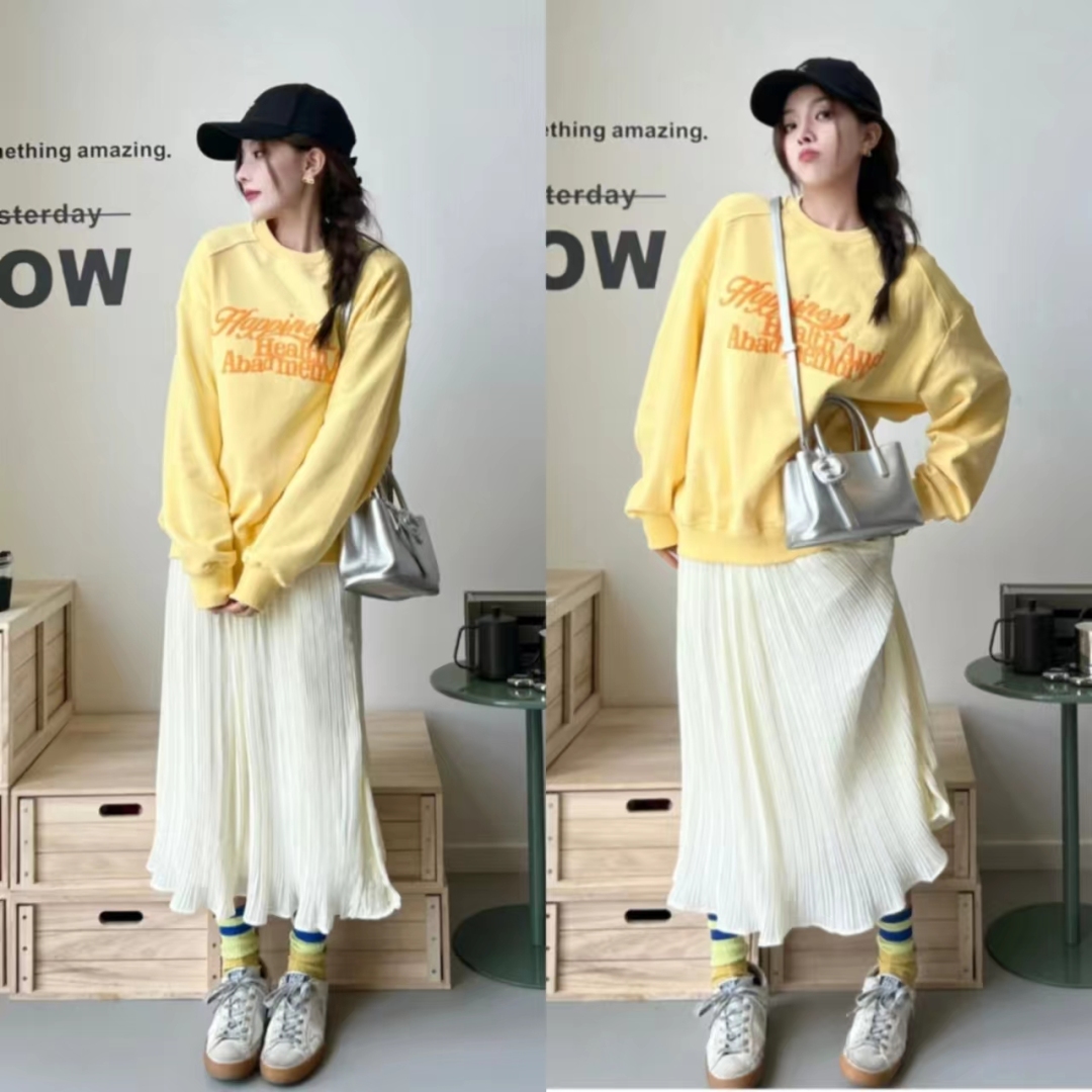 宽松版卫衣搭直筒宽松休闲裤,宽松卫衣怎么搭配裙子才好看