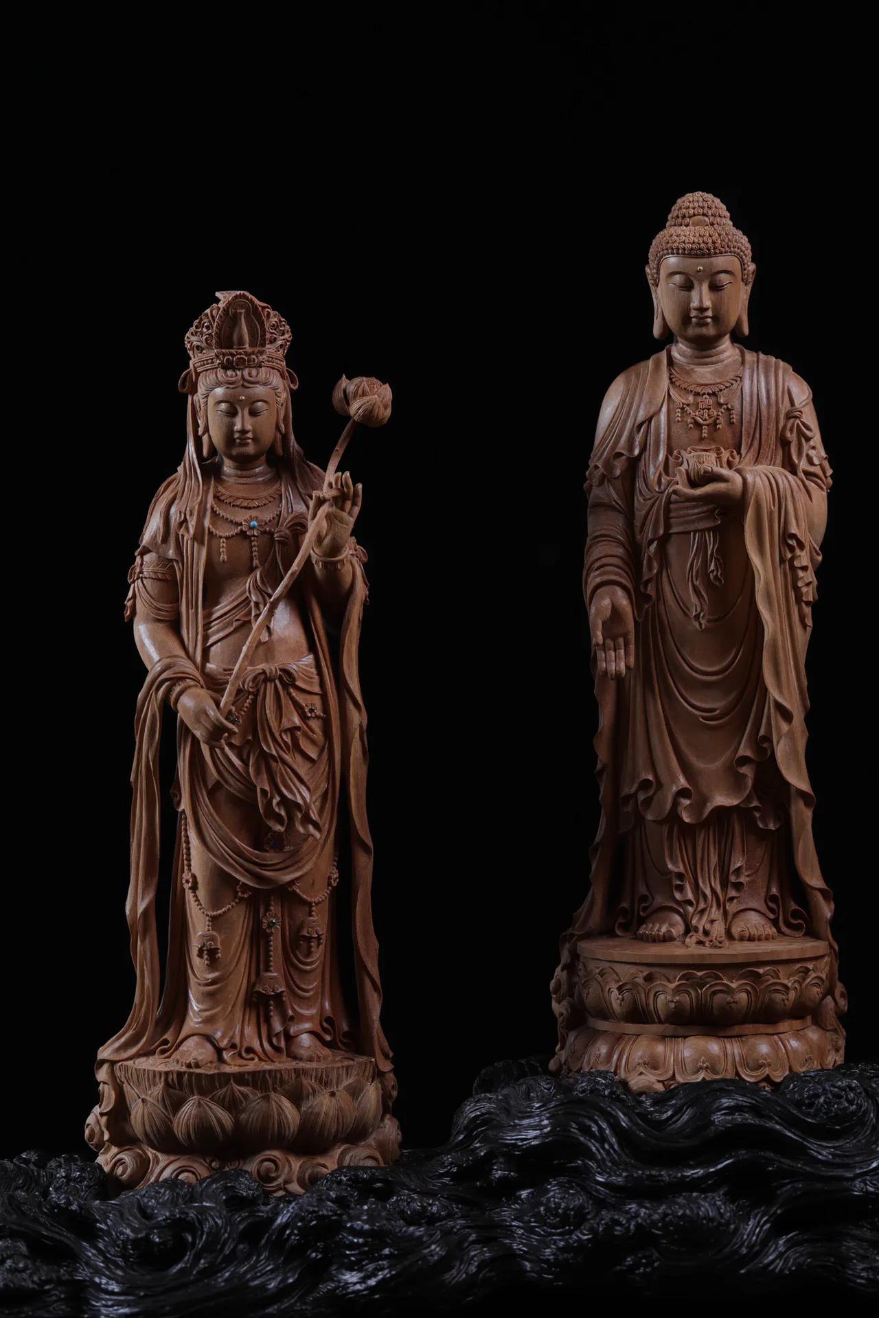 西方三圣佛像,西方三圣佛像挂画