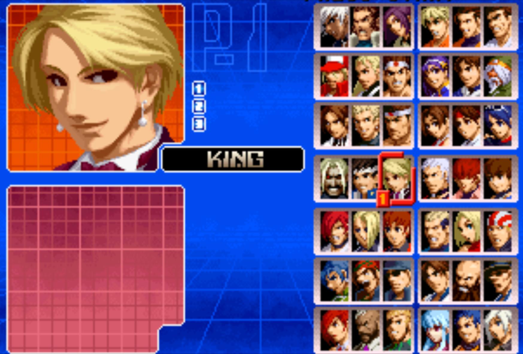 拳皇街机所有人物出招表,拳皇八神2002庵连招分解