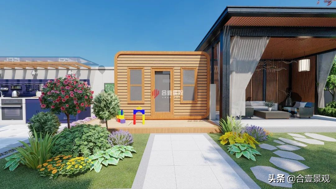 庭院设计带亭子,庭院设计木亭子