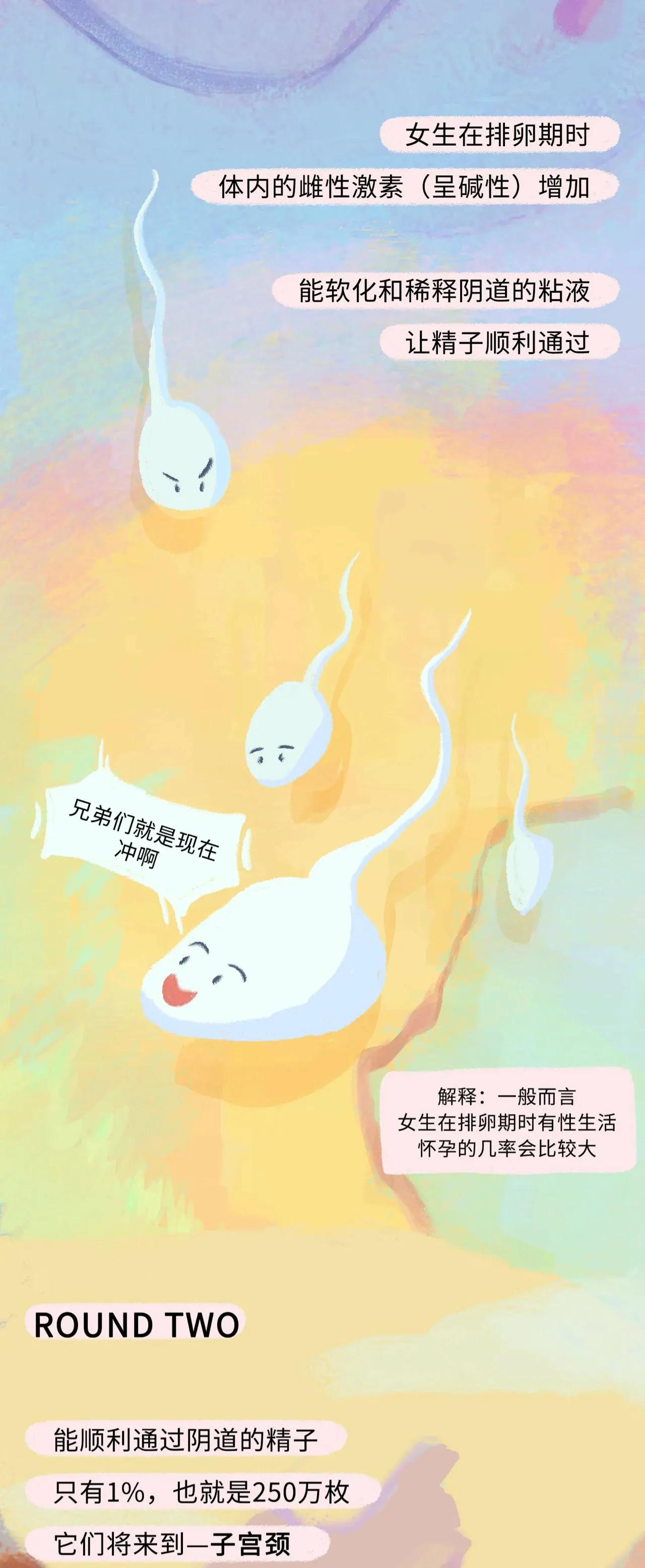 精子进入女生体内的全过程曝光！太励志了吧！