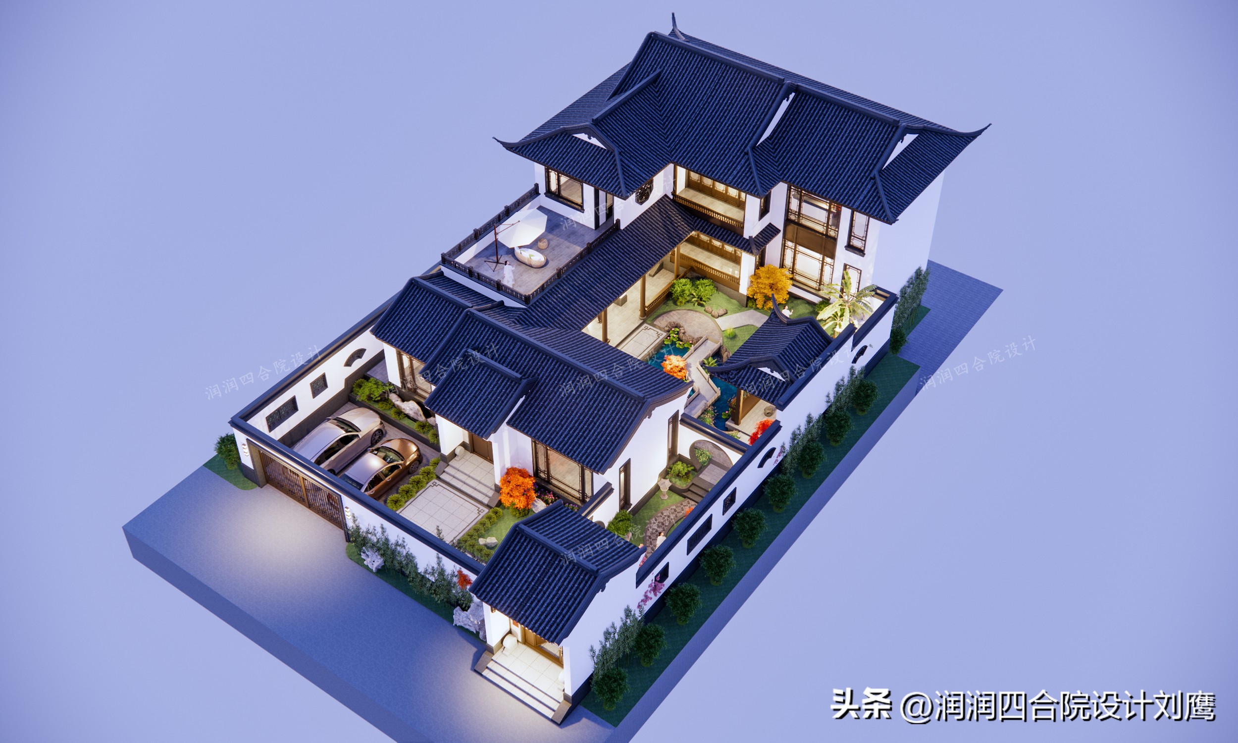 2000平米中式四合院别墅设计,苏式四合院别墅设计图