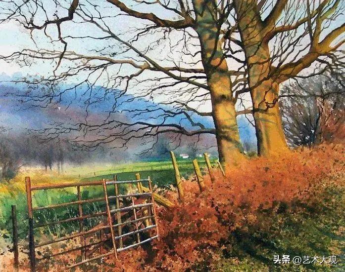 欧美风景水彩画名作,欧洲顶尖水彩大师的风景画欣赏