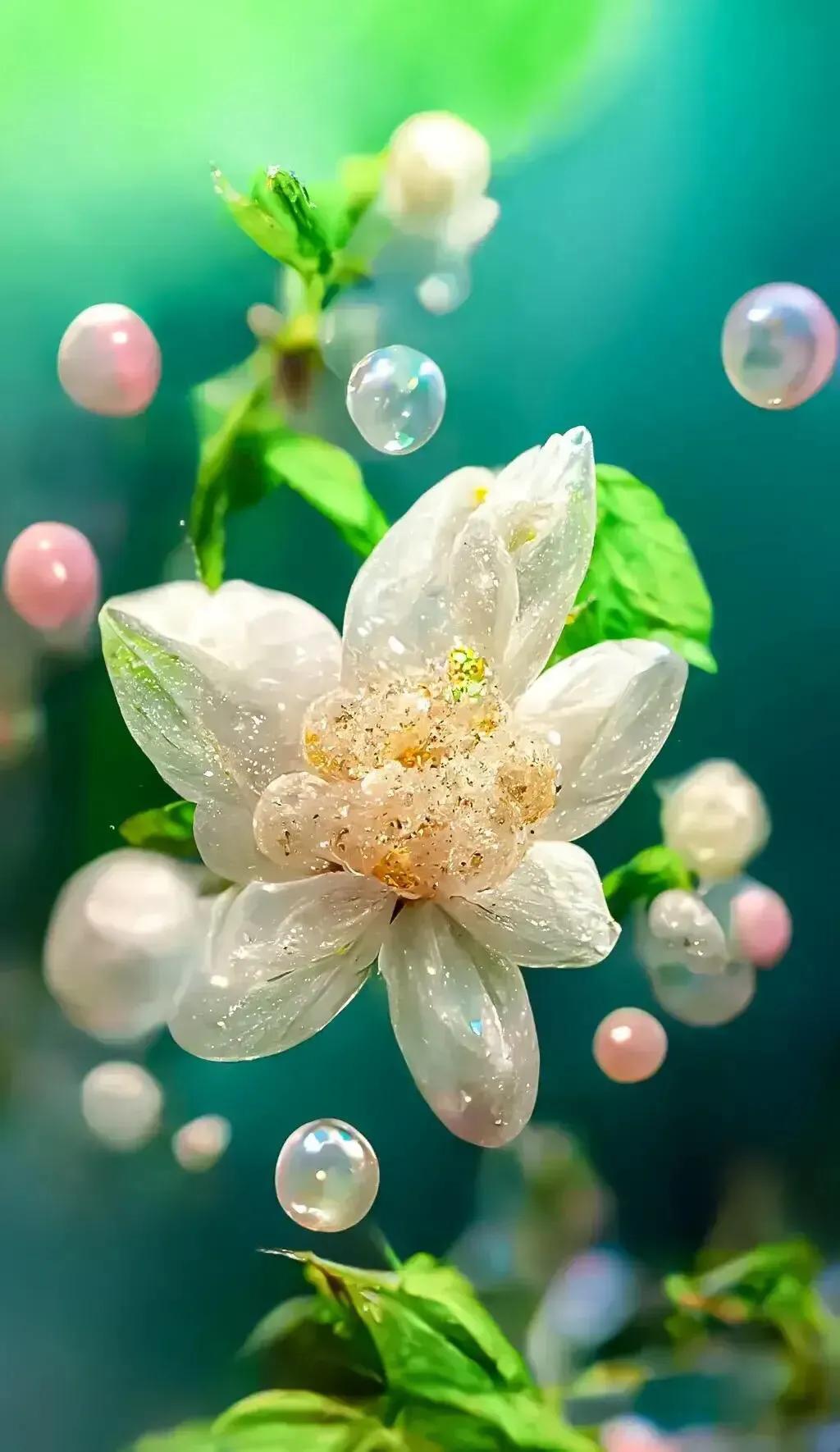 琉璃水晶花壁纸图片,唯美水晶花壁纸图片