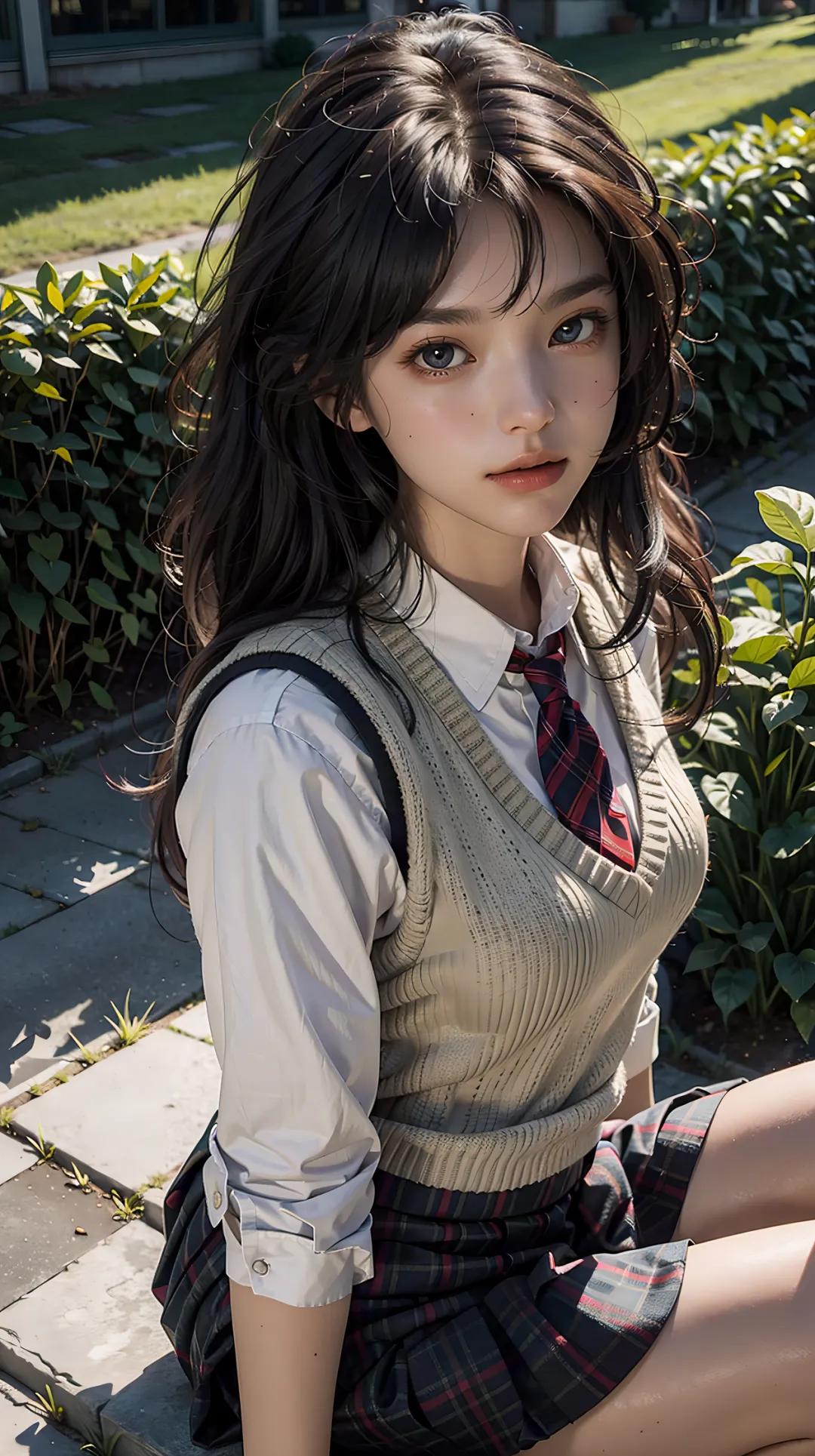 ai绘画校园服装,ai绘画校服美少女