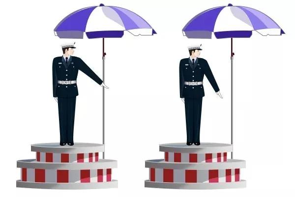 交警手势是脸朝哪边指挥哪边吗,交警指挥交通的手势有哪几种