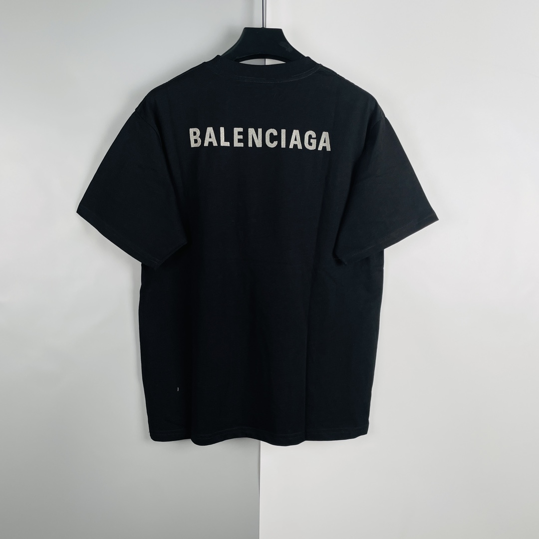 巴黎世家经典款短袖balenciaga,balenciaga巴黎世家小熊印花宽松