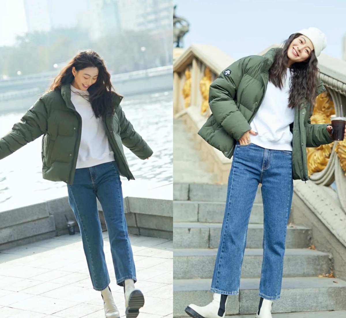 羽绒服如何穿显瘦又好看,冬季御寒的羽绒服怎么穿才够时髦