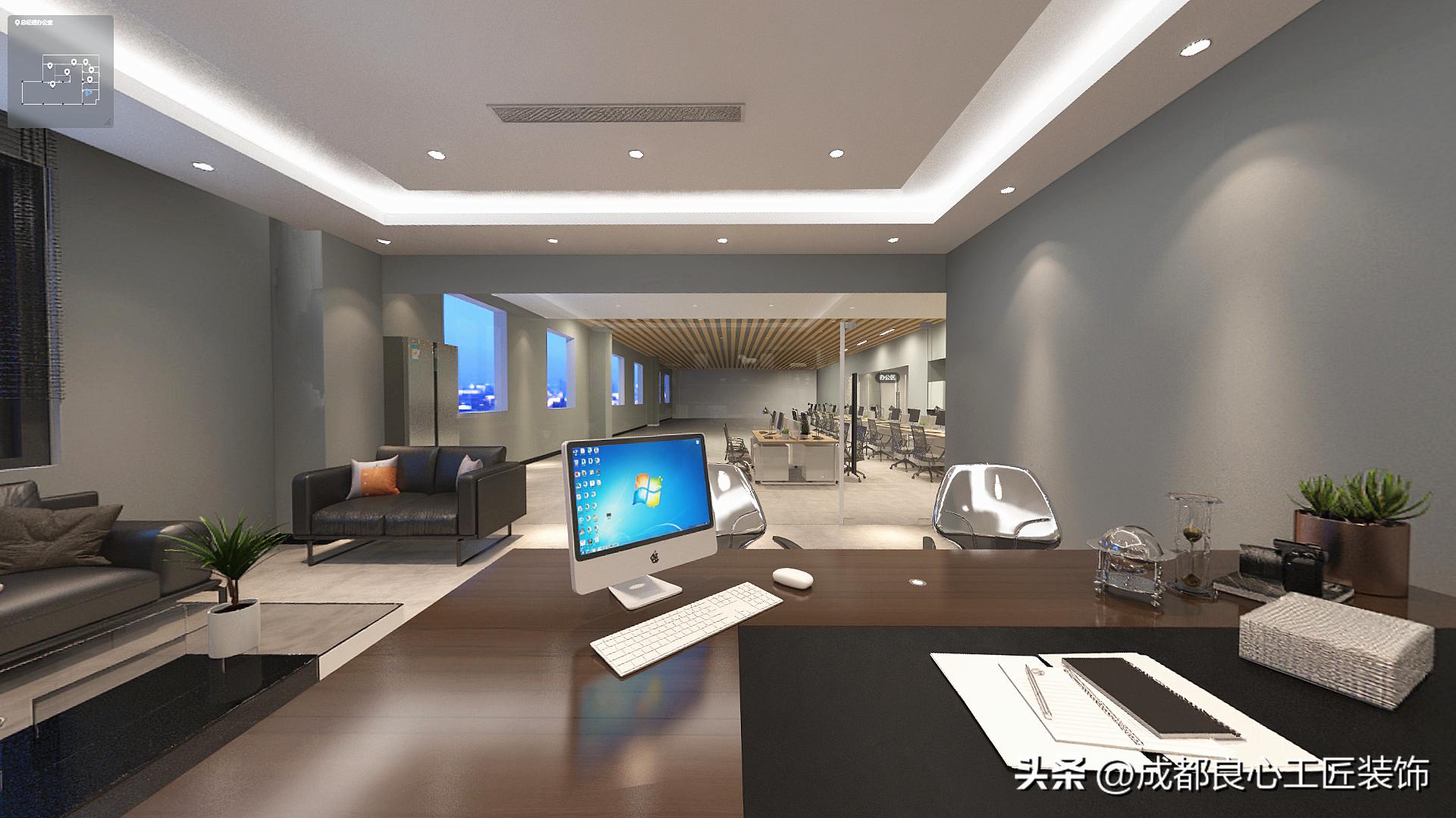 现代简约风工装|星光无垠1000㎡办公室装修,星辰大海,共赴征程