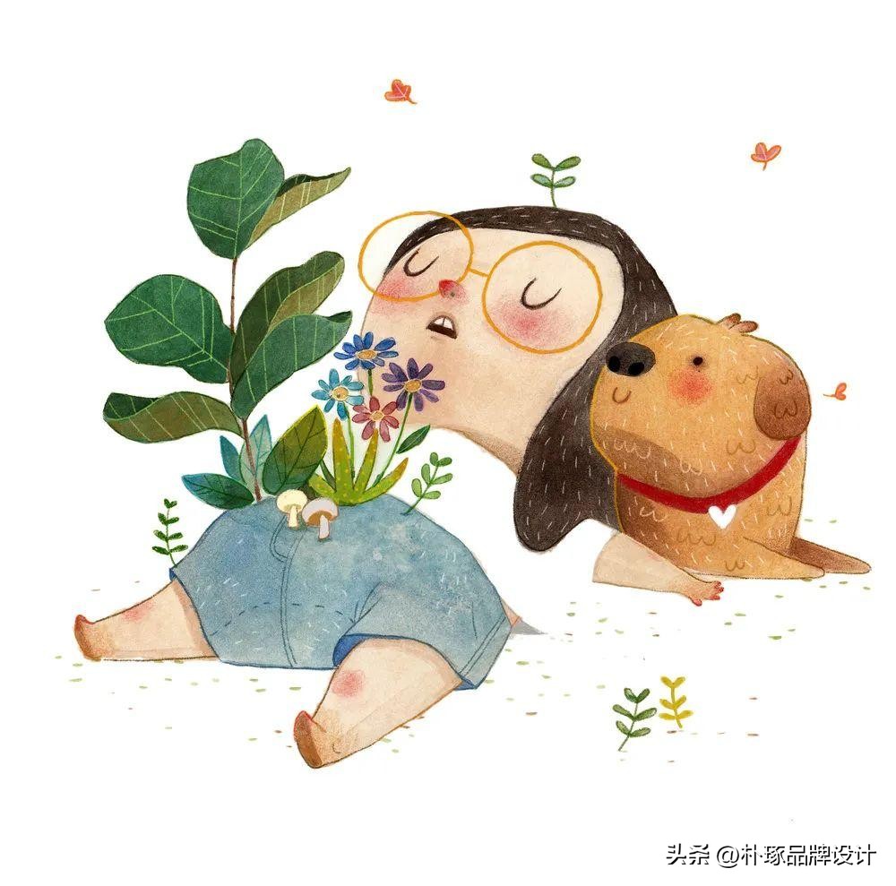 有深度意境的插画,如此清新淡雅的插画太有美感了