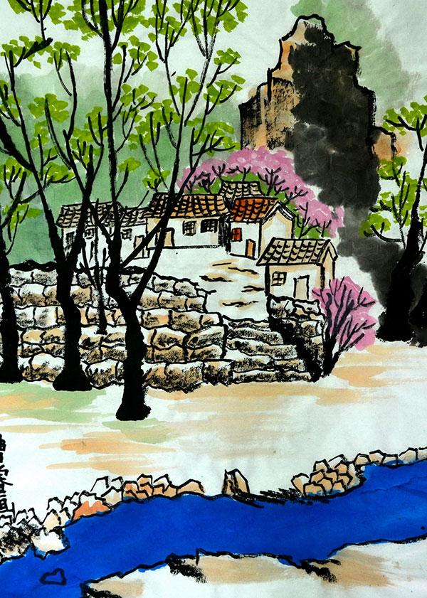 书画大赛小学生绘画作品,儿童画家乡的美景创意画优秀作品