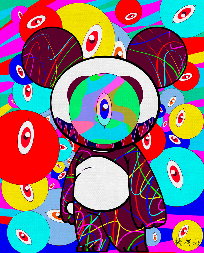 王甲勇工笔熊猫画作品欣赏,朱理存熊猫画作品欣赏