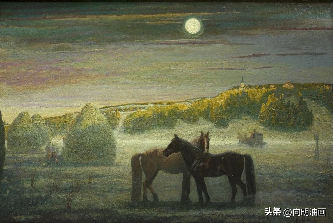 俄罗斯阿巴库莫夫油画作品欣赏,俄罗斯画家马什科夫风景油画作品