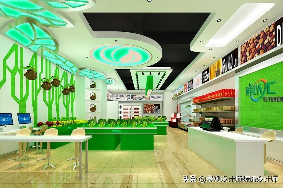 30平方超市商店摆设,超市设计效果图大全