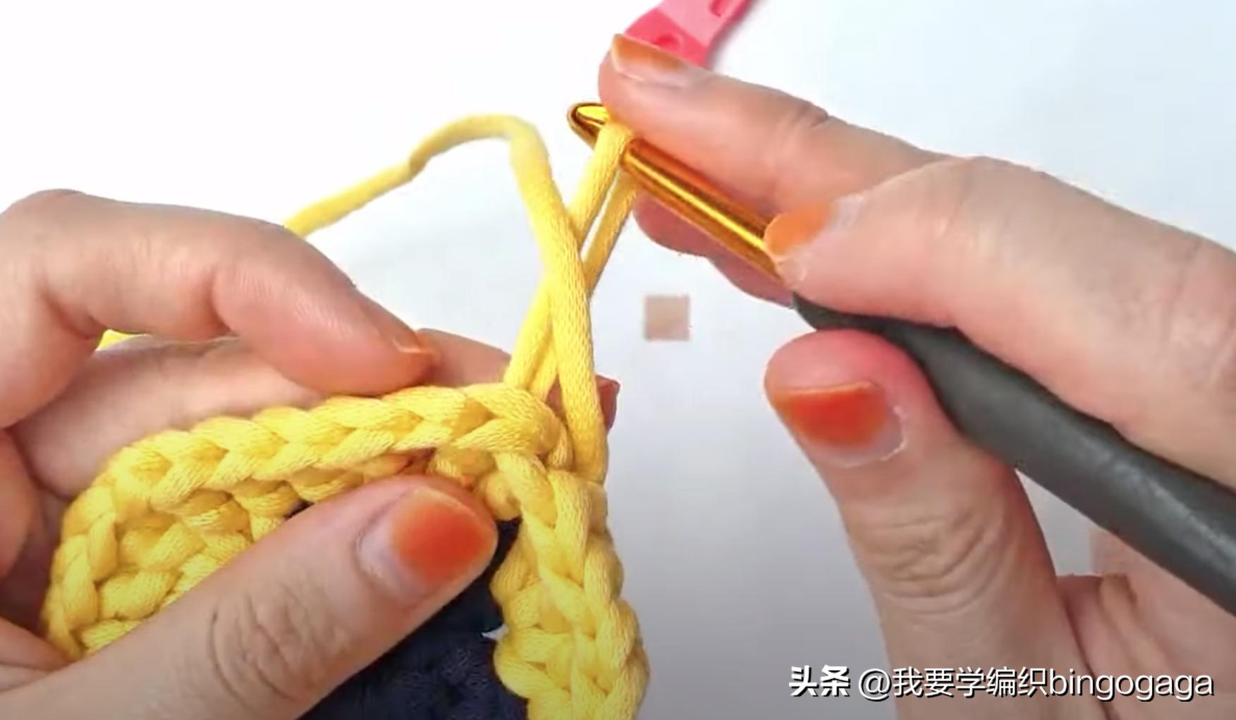 拼花包编织图解,教你编织漂亮的菠萝花包