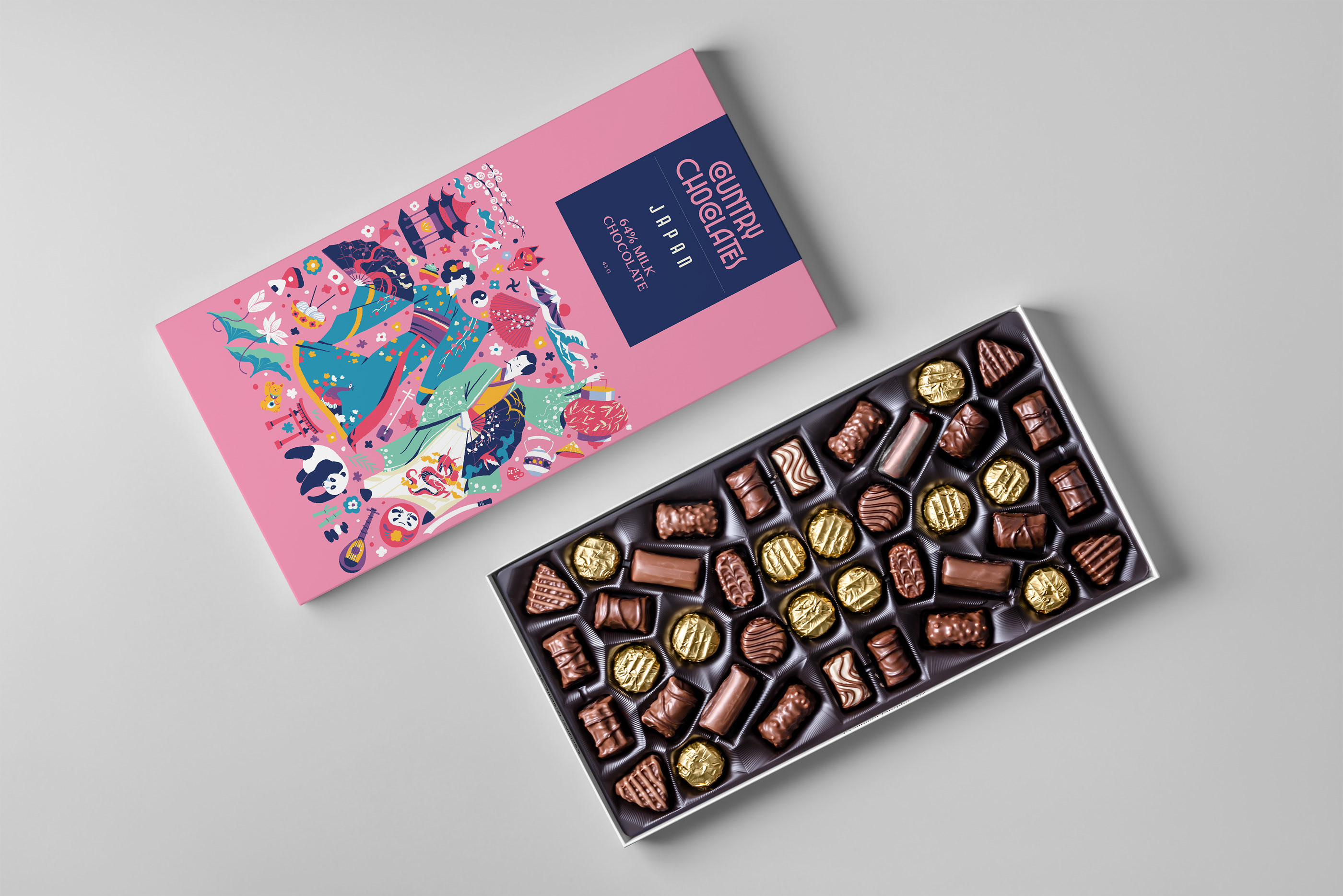 巧克力各种创意的造型,巧克力金色创意陈列