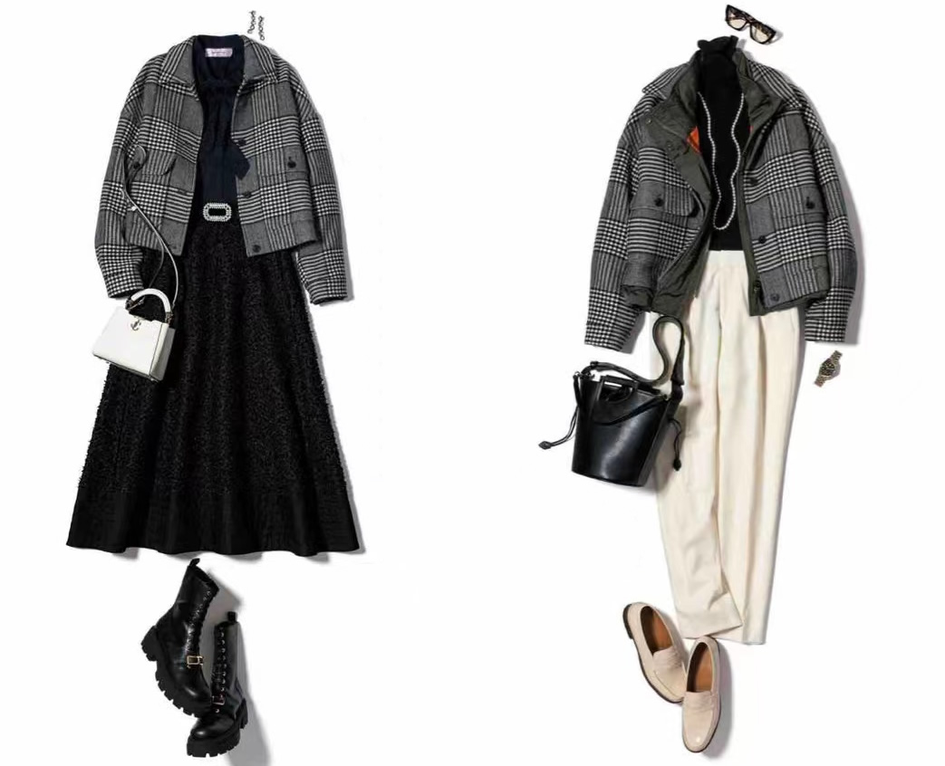 红格子大衣的穿搭技巧,穿大衣有技巧这样穿才好看