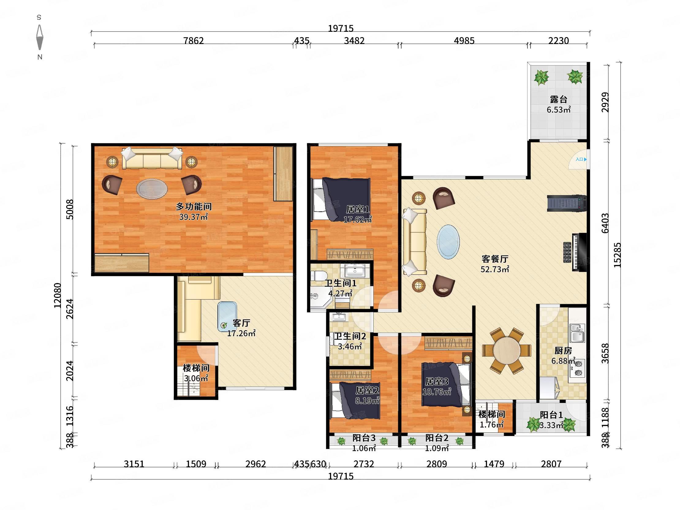 万科城二区宽景洋房大复式,万科城一期85平米二手房