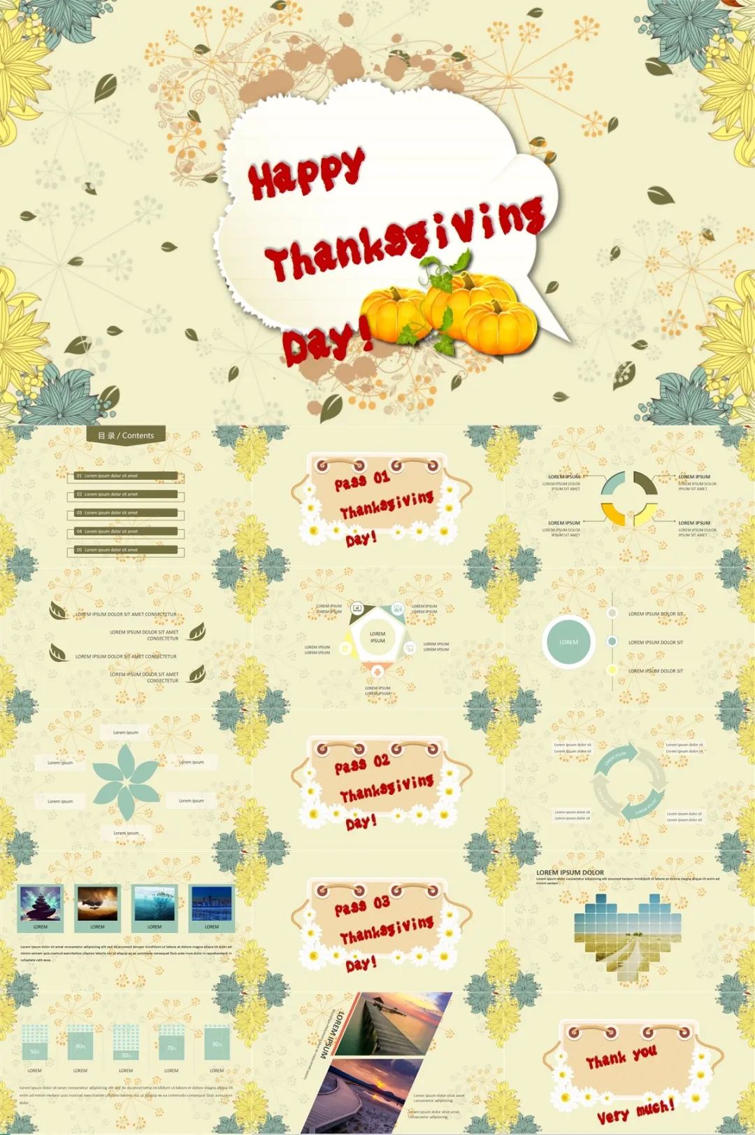 感恩节简约小清新活动策划ppt模板,感恩节主题班会ppt模板免费下载