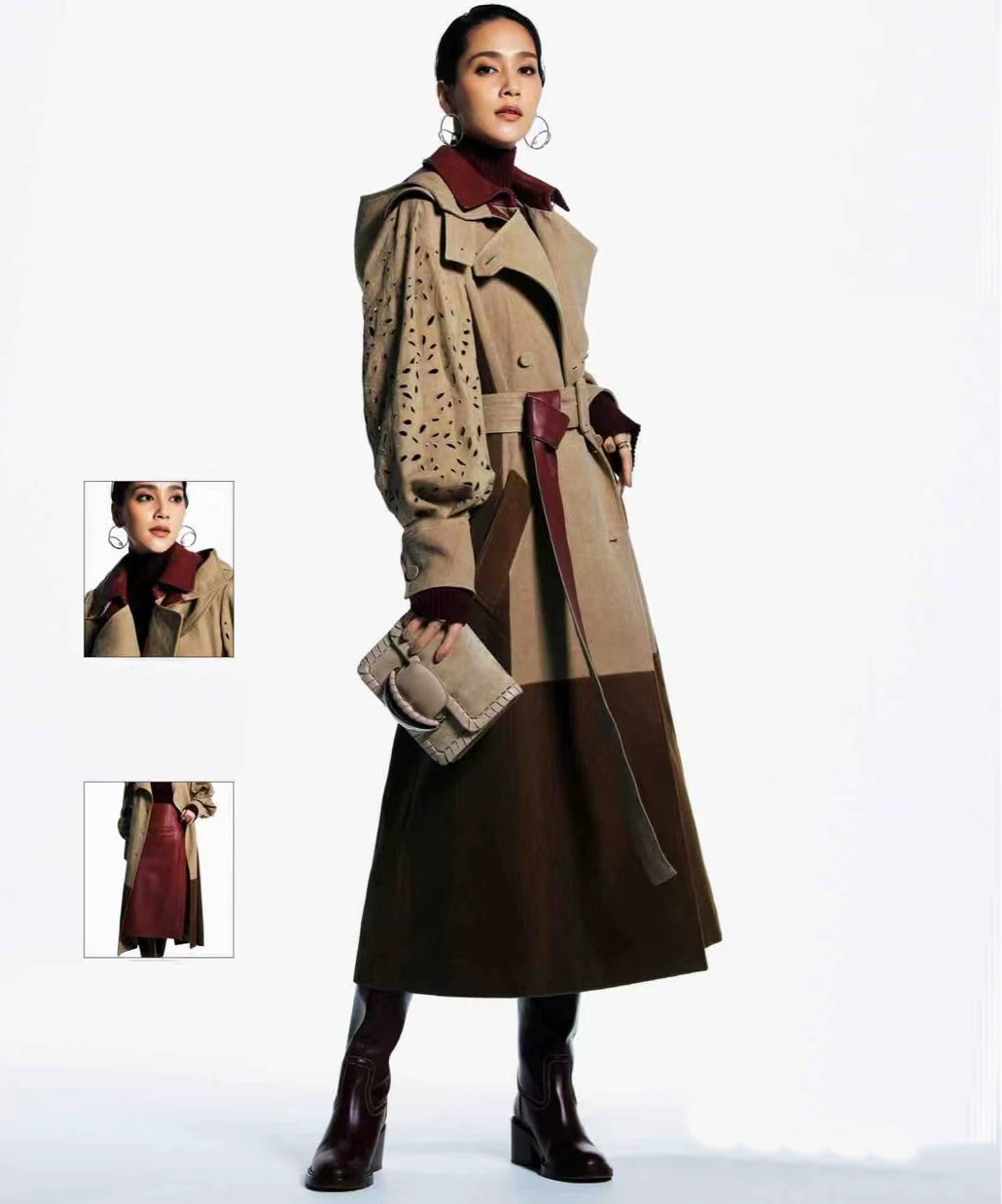 红格子大衣的穿搭技巧,穿大衣有技巧这样穿才好看