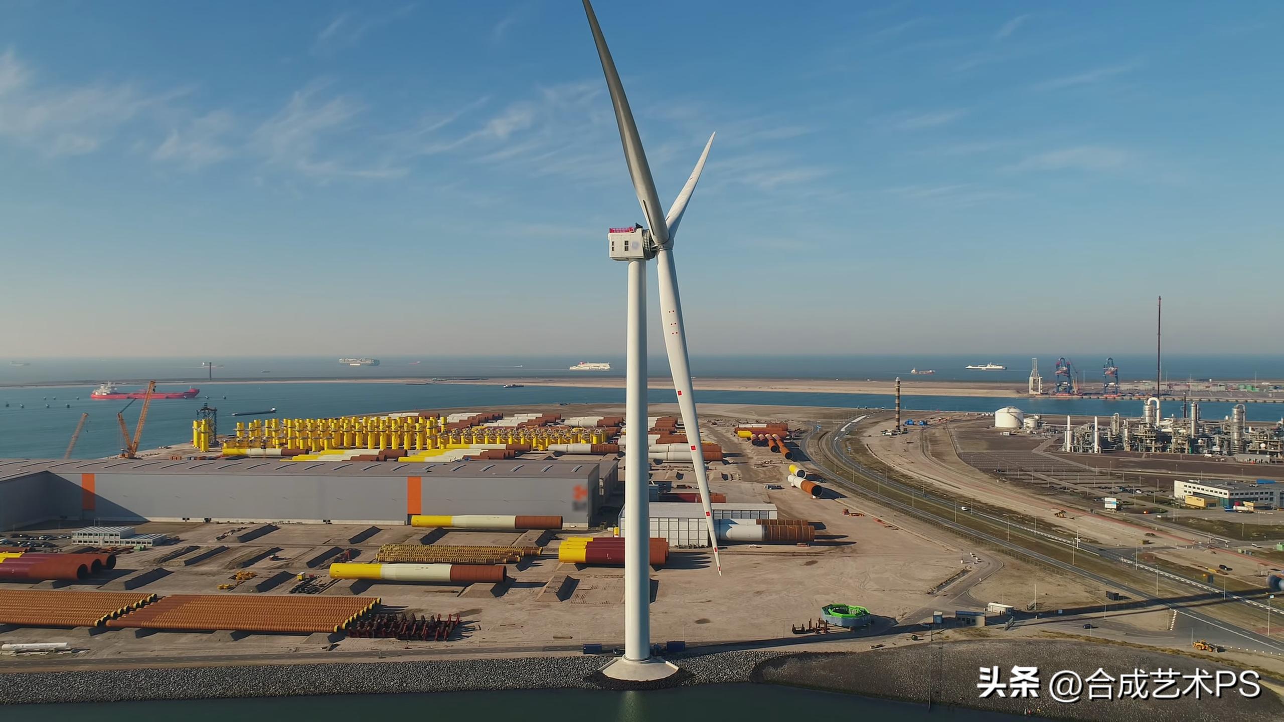 风车王国荷兰,荷兰田野中的风车