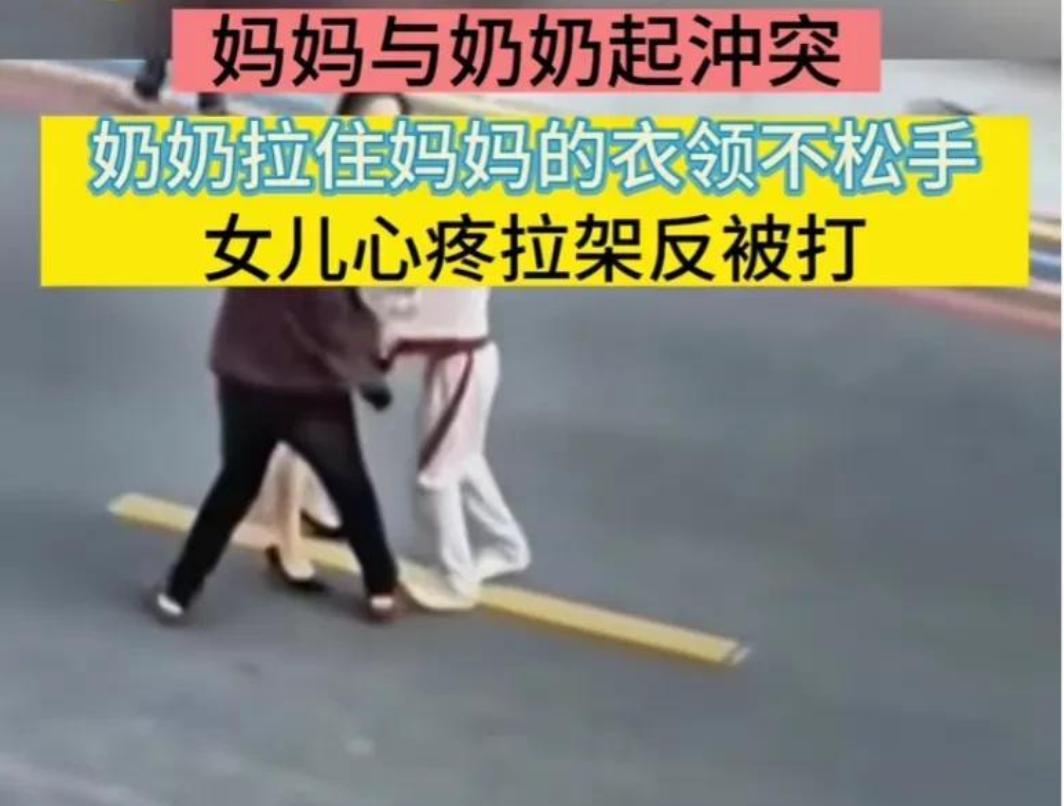 婆媳打架儿子拉架原视频,婆媳在街上打架孙女劝架被打