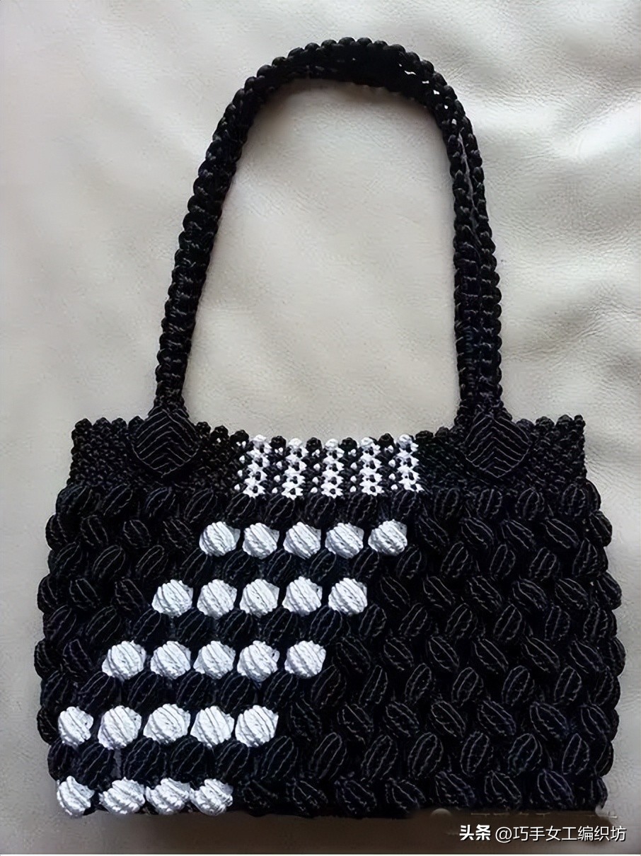 简单绳子编包包不用钩针,棉线绳编包包教程全过程